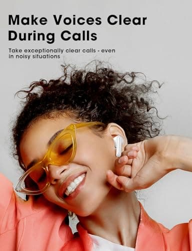 Wireless Earbuds, In Ear Buds with Hi-Fi Bass Stereo, ENC Dual Mics for AI Clear Calls 48H Playtime LED Display Lightweight Fit Touch Control, Waterproof Bluetooth Headphones 5.4 for iPhone, Android — view 6