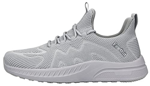 Feethit Trainers Mens Mesh Walking Sneakers Lightweight Casual Gym Grey 9.5 — view 3