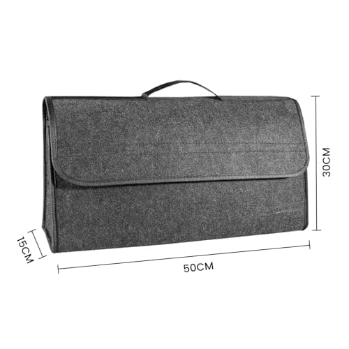 M.J COMFY-LIFE 50x30x15cm Car Boot Organizer Bag - Heavy Duty Anti-Slip Trunk Storage with Fastening Straps, Foldable Multi-Compartment Organizer for Tools, Emergency Kits, Groceries — view 4