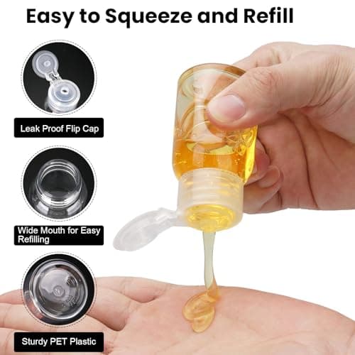 Decorniqu Travel Bottles for Toiletries 6 Pack 65ml Leak Proof Containers — view 5