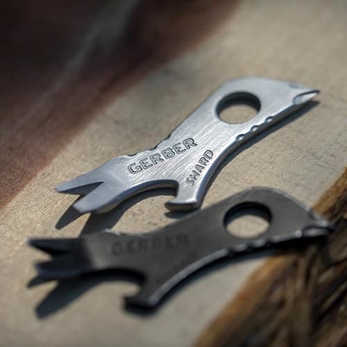 Gerber Gear Shard 7-in-1 Keychain Bottle Opener Multitool with Screwdriver, Gifts for Men - Silver — view 5