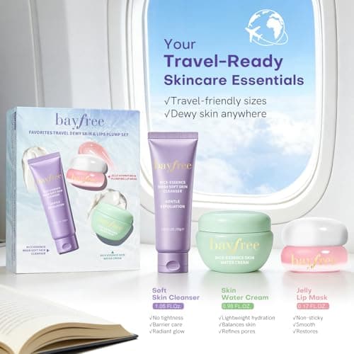 bayfree Dewy Skin Care Set, Hydrating Travel Size Skincare Kit — view 2