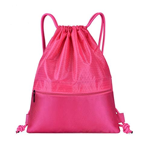 Fauhsto Drawstring Bag Backpack Gym Bags Bicycle Sports Bag Waterproof Lightweight Bag with Bundle Drawstring for Women Mens School Sackpack Backpack walking,Hiking Travel Swimming Fitness Bag