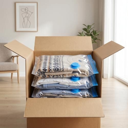 4 Pcs Space Saver Bags Vacuum Storage Bags Small Compression Zipper Storage Bags Vacuum Pack Bags for Clothes, Vacuum Bags for Clothes Travel Home, with Airtight Valve, 60 x 40 cm — view 6