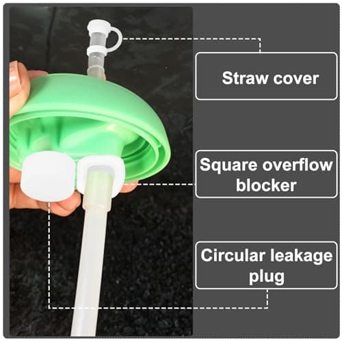 6Pcs Silicone Spill Proof Stopper Set, Tumbler Accessories for Stanley Cup 2.0 Leakproof Silicone Seal Kit - 2 Straw Cover 2 Square Spill Stoppers 2 Round Leak Stoppers — view 3