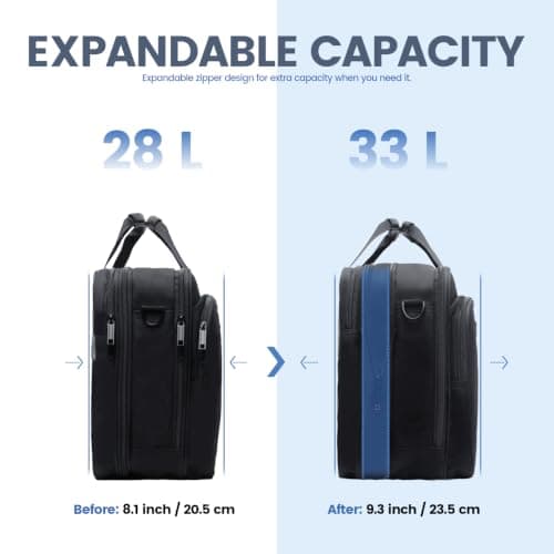 EMPSIGN Laptop Bag Briefcase for Men Women, 17.3 Inch Messenger Bag — view 4