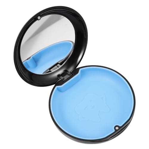 Didiseaon Portable Denture Storage Box with Mirror for Mouth Guards