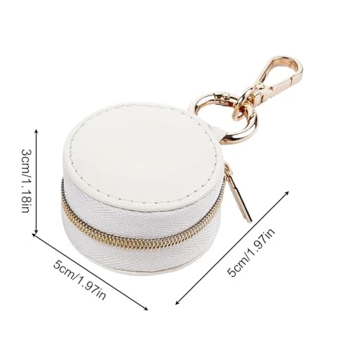 Travel Ring Holder - Ring Holder Pouch | Necklace Organizer | Organizer Pouch with Zipper Closure Box Backpack Women Girls Sports Gym Car Work Travel Storage Accessory Compact Portable Bag — view 2
