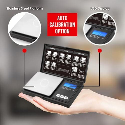 New Horrizon Digital Scales, Kitchen Scales Digital, Pocket Scales, 0.01g x 500g, Food Scale LCD Display, Jewellery Scales Weighing Scales Kitchen — view 6