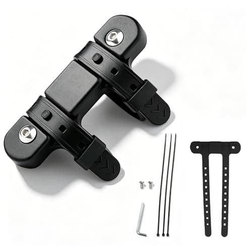 Silicone Bike Bottle Cage Mounting Base Universal Bicycle Water Bottle Holder Strap | Lightweight Durable Drink Cage Adapter for Mountain Road & Commuter Bikes | Easy Install Anti-Slip Grip (Black)