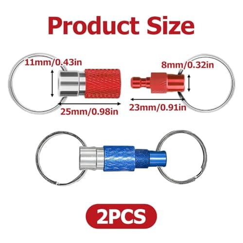 ZhouLinMou Quick Release Keychain, Detachable Pull-Apart Key Rings with Magnetic Lock - Heavy Duty Aluminum Alloy Key Organizer for Car Keys, Bags, Belts & EDC Accessories — view 2