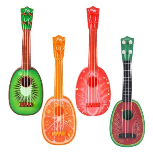 Pffiocix Beginner Friendly Fruit Pattern Ukulele Toy for Kids, Oranges — view 6