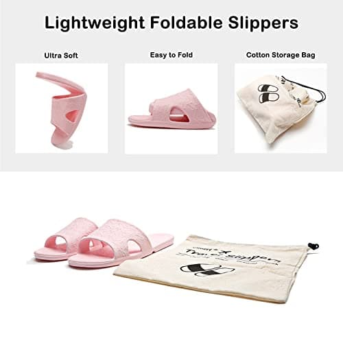 Anmerl Travel Slippers for Women & Men, Foldable Slides with Storage Bag — view 4