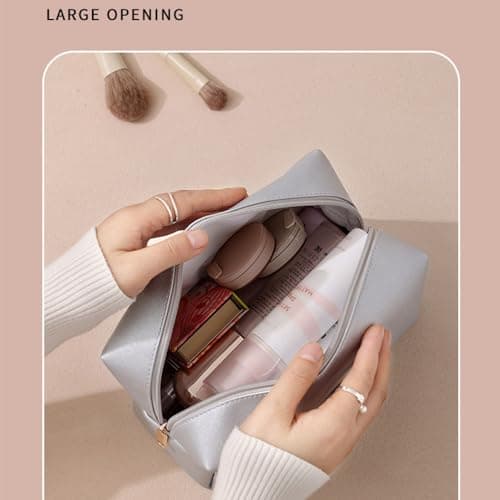 QEBSJSKL Small PU Wash Bag,Waterproof Travel Makeup Pouch for Women — view 5