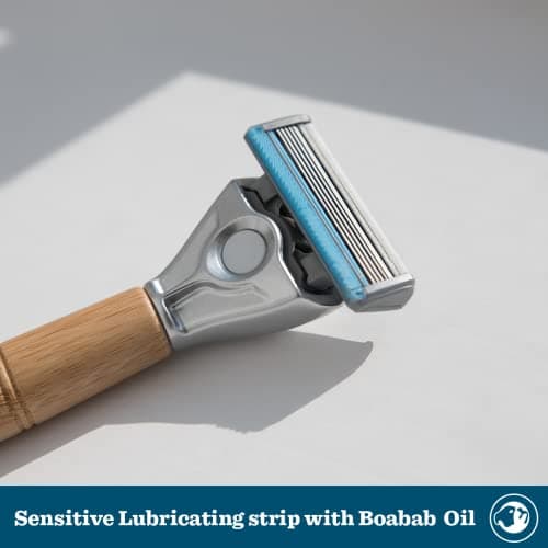 BULLDOG SKINCARE - Sensitive Bamboo Razor Smooth Glide Razor Handle + 2 Blade Refills — view 5