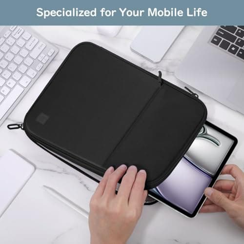 Dadanism 13 Inch Tablet Sleeve Padded Carrying Case, Black — view 6