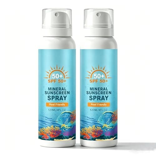 Mineral Sunscreen Spray SPF 50+ | Spray Sunscreen SPF 50, Ultra-Light Body & Face Sunscreen SPF S-pray | Broad Spectrum UVA/UVB Protection, No White Cast, Non-Greasy Hydrating Sun Cream S-pray