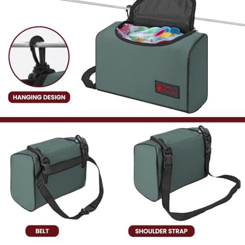 Vinsani Premium Peg Bag Holds 300 Pegs, Zippered & Hanging Clothesline Bag — view 6