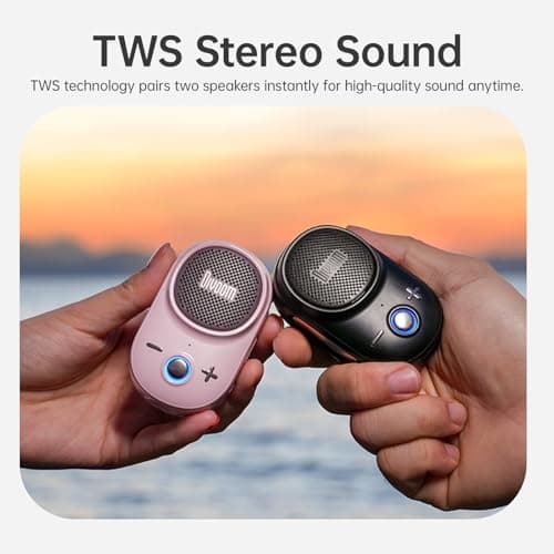Divoom Itour-S Portable Mini Wearable Bluetooth Speaker, Big Audio and Punchy Bass,Clip-On Design, IP67 Waterproof and Dustproof,10 Hours Playtime,Outdoor Speaker for Home Travel Office (Black) — view 6