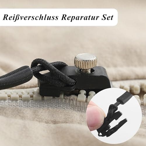JAXICREY Zip Repair Kit, 24 PCS Universal Zipper Repair Kit Zip Fixer Replacement Zipper Pulls Slider for Jackets Coat Jean Suitcase Sleeping Bags Tents Luggage Backpacks — view 3