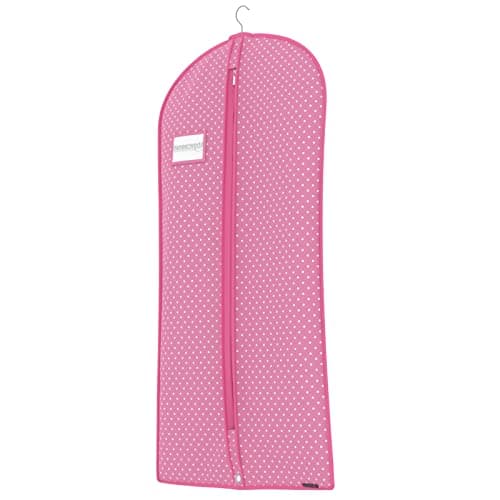 HANGERWORLD Single Pink Polka Dot Breathable Garment Coat Cover Bag-for All Clothes & Dresses-45" (114cm) — view 2