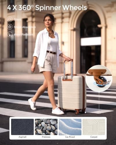 COOLIFE Cabin Suitcase 55x40x20cm for Easyjet, Cabin Backpack 40x30x20cm — view 4
