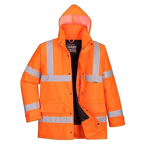 Portwest S460 Hi-Vis Winter Traffic Jacket Waterproof Padded — view 3