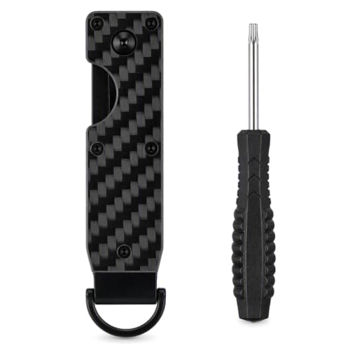 Meralo Compact Carbon Fibre Key Holder Keyring