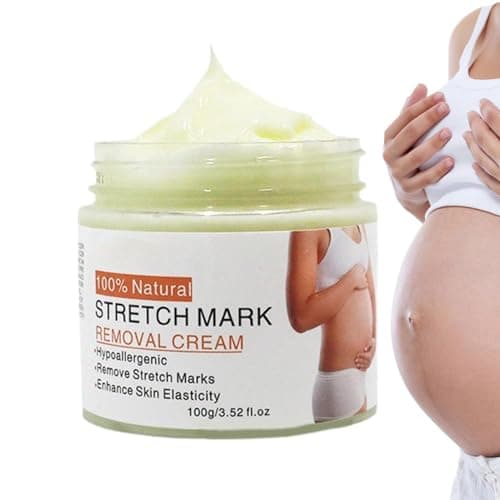 Stretch Mark Belly Cream - Fast Absorbing Pregnancy Skin Care, Smoothing Body Lotion | 100g, Hydrating Formula, Home Travel Business Trip, Daily Nourishing, Soft Elastic Feel