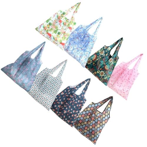 HONMEET 8 Pcs Large Foldable Shopping Bag Waterproof in Polyester — view 4