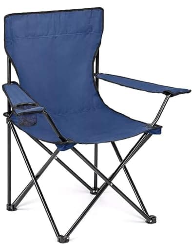 D.I.L Folding Camping Chair with Cup Holder, Steel Frame, Carry Bag Included, Lightweight, for Camping, Picnics, Fishing, and Garden Use (Green) — view 4