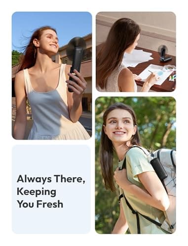 Aecooly Slim Handheld Fan,Thin Portable Fan,USB Rechargeable — view 3