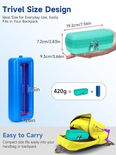 Leng Ke Insulin Vial Travel Case with Ice Brick – EVA Protective Cooler with Mesh Pocket, Shockproof & Portable Insulin Travel Case for Diabetic Supplies (Green) — view 6