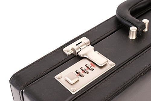Freelogix Executive Faux Leather Briefcase Laptop Attache (Black) — view 4