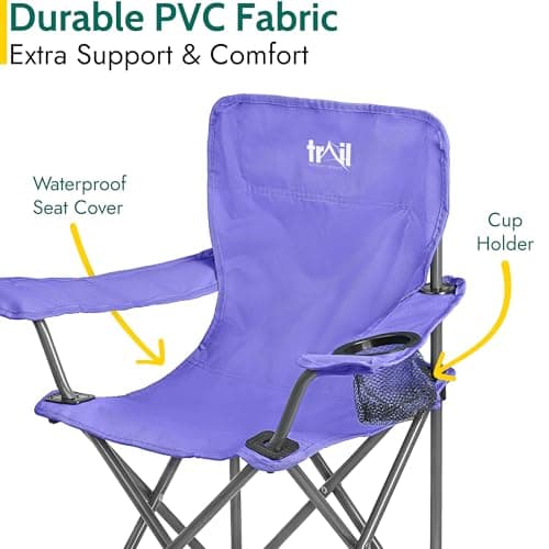 Trail Eagle Kids Camping Chair, Purple — view 6
