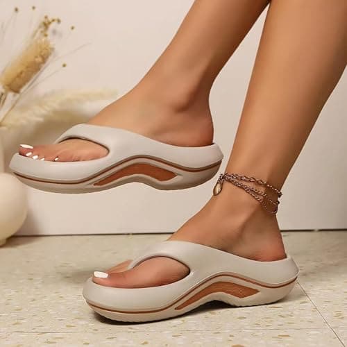 Bathroom Slippers Women Flip Flops Shower Shoes Women’s Summer Slide Sandals Comfortable Flat Flip Flops for Beach Travel Casual Wear Perfect with Jeans and Shorts — view 3