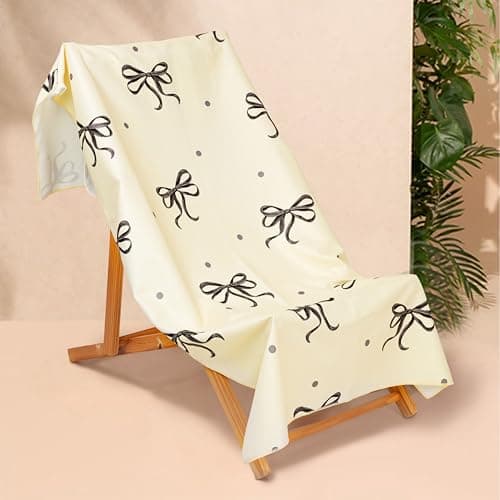 Olivia Rocco Beach Towels Extra Large Super Soft Quick Dry Sand Resistant Travel Pool Towel Lightweight Summer Holiday, Bows — view 2