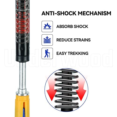2-Pack Walking Sticks for Women and Men,Telescopic Trekking Pole for Hiking — view 5