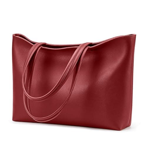 KALIDI Tote Bag Handbags for Women Large with Zip PU Leather School,Work