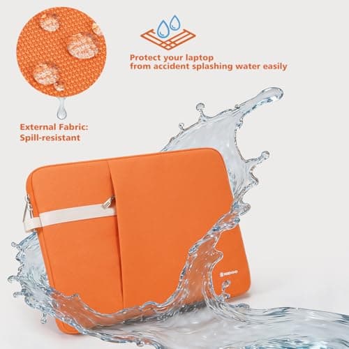 NIDOO 11 Inch Tablet Sleeve Case Protective Carrying Bag Cover for 11" iPad Pro M5 / Air M3 / A16 / 10.9" iPad 10 / Tab M11 / Chromebook Duet/MatePad Pro/Galaxy Tab S9 / A8, Orange — view 2