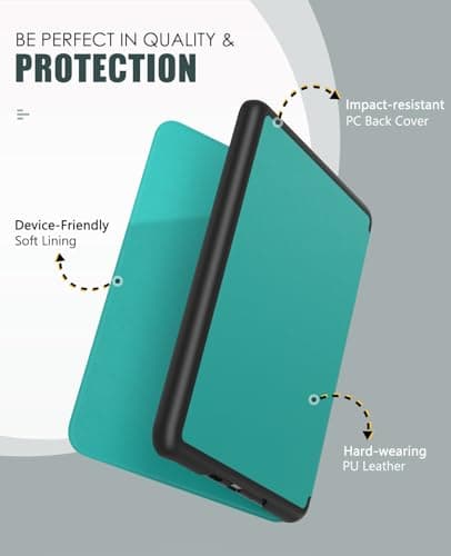 MoKo Case for 7" Kindle Paperwhite 12th Gen&Colorsoft 2024, Jade Green — view 3