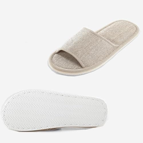 Couples Indoor Slippers with Memory Foam Cushion for Home Wear, Non-Slip Flat Sandals for Women and Men, Lightweight Breathable Design for Daily Comfort, Sizes 4.5-7.5 (A, 8.5) — view 4