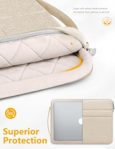HYZUO 14-15 Inch Laptop Case Sleeve Bag for MacBook Air 15 M5, Sand — view 5