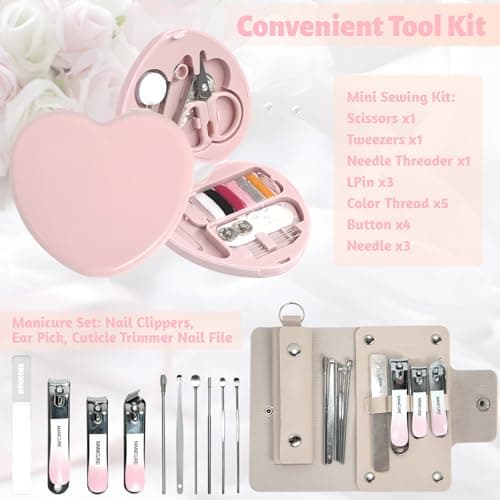 Women's Wedding Emergency Kit for Bride Wedding Survival Set with Makeup Bag, 42 Pc Wedding Daily Travel Essential Items — view 4