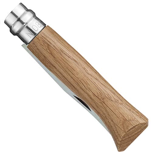 Opinel No.8 VRI Oak Handle Lock Knife - Brown — view 2