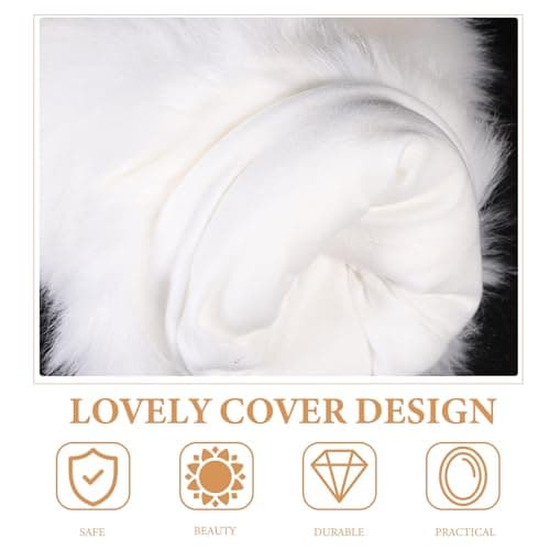 Faux Fur Hand Warmer Muff for Ladies, White, Cozy Winter — view 3