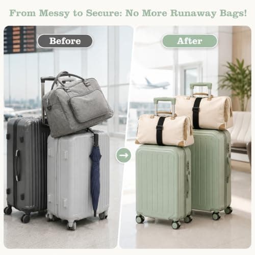2 Pcs Luggage Connector Straps for Suitcases Portable & Adjustable — view 2