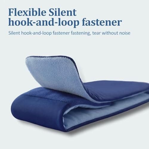 Sleep Mask, Light Blocking Eye Mask, Long Size Breathable Sleeping Mask with Adjustable Silent Velcro, Soft Sleeping Eye Masks for Women Men, Comfortable Blackout Eye Cover for Night Sleep Nap Travel — view 5