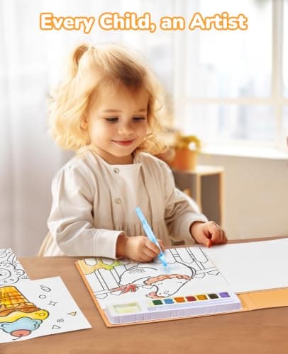 JoyCat Paint with Water Coloring Books for Toddlers (Light Orange) — view 2
