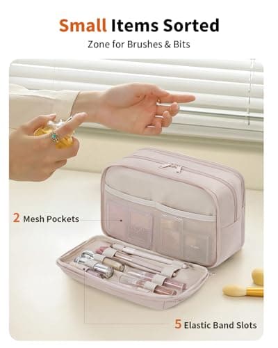 ECOHUB Toiletry Bags for Women, Wide-Open Travel Wash Bag with Wet Pocket — view 3